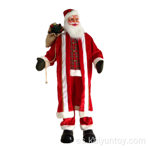 Decoraciones navideñas de pie de Santa Plush Toy
